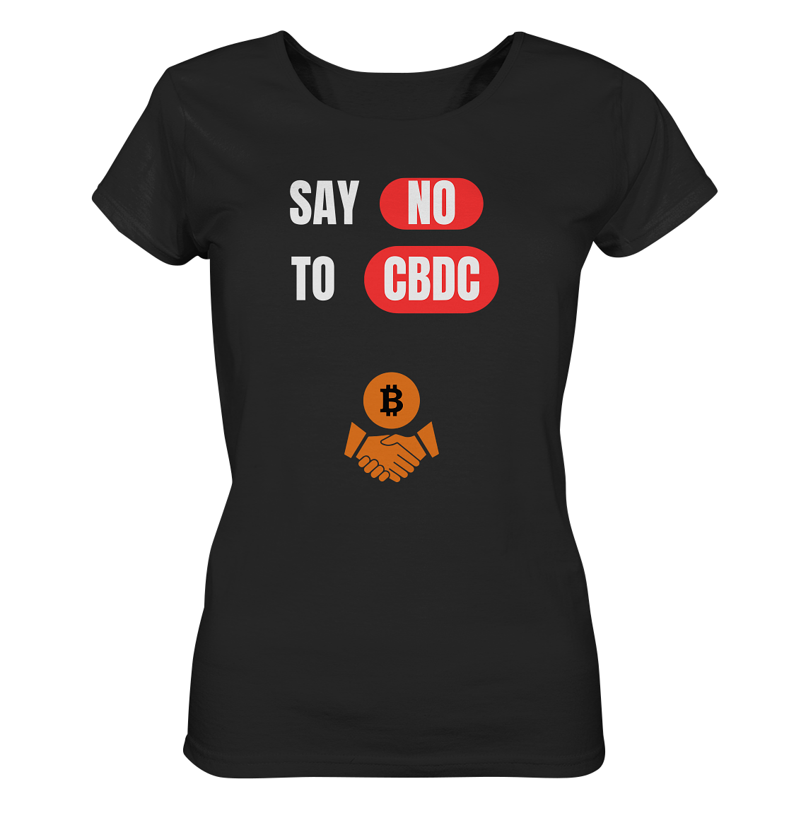 SAY NO TO CBDC - Variante (Ladies Collection 21% Rabatt bis zum Halving 2024)  - Ladies Organic Shirt
