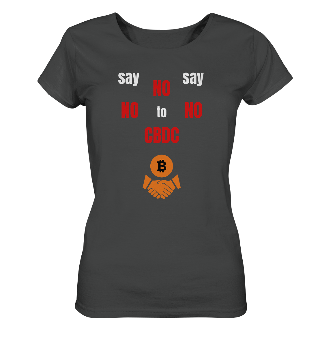 SAY NO NO NO to CBDC - (Ladies Collection 21% Rabatt bis zum Halving 2024) - Ladies Organic Shirt