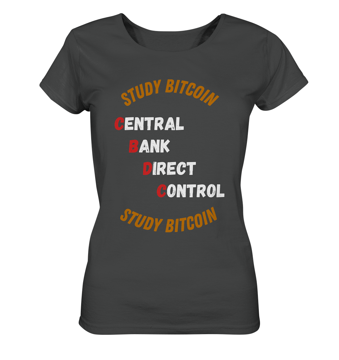 CENTRAL BANK DIRECT CONTROL - STUDY BITCOIN (Ladies Collection 21% Rabatt bis zum Halving 2024)   - Ladies Organic Shirt