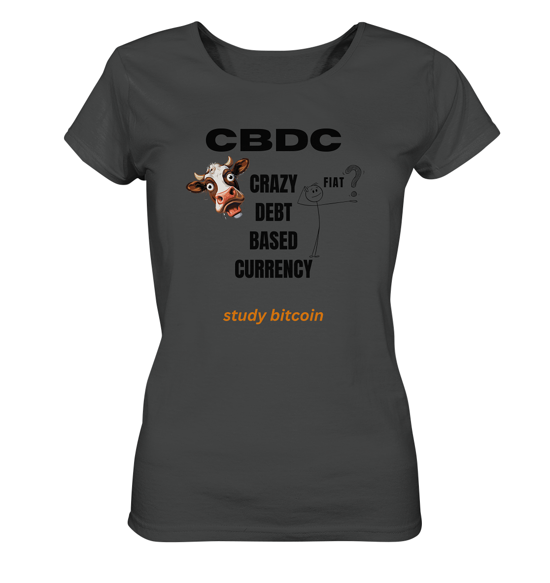 CBDC - CRAZY DEBT BASED CURRENCY - study bitcoin (Ladies Collection 21% Rabatt bis zum Halving 2024) - Ladies Organic Shirt