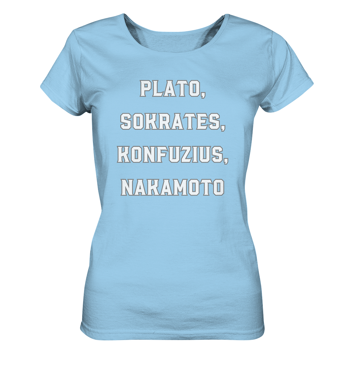 PLATO, SOKRATES, KONFUZIUS, NAKAMOTO - Ladies Collection - Ladies Organic Shirt