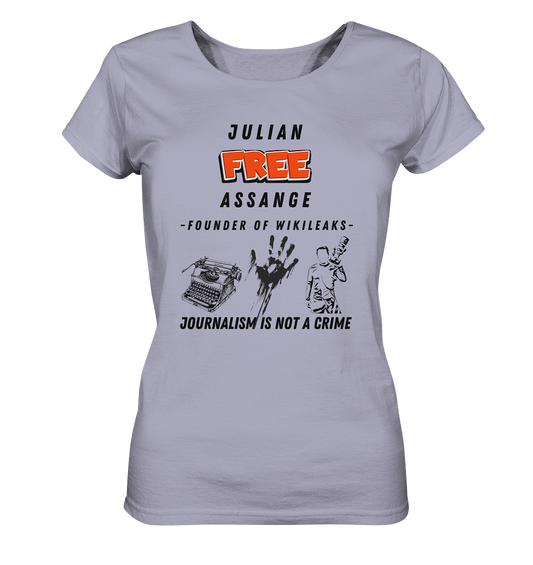 FREE JULIAN ASSANGE - FOUNDER OF WIKILEAKS - JOURNALISM IS NOT A CRIME (3 Grafiken) - Ladies Collection 21% Rabatt bis zum Halving 2024) - Ladies Organic Shirt