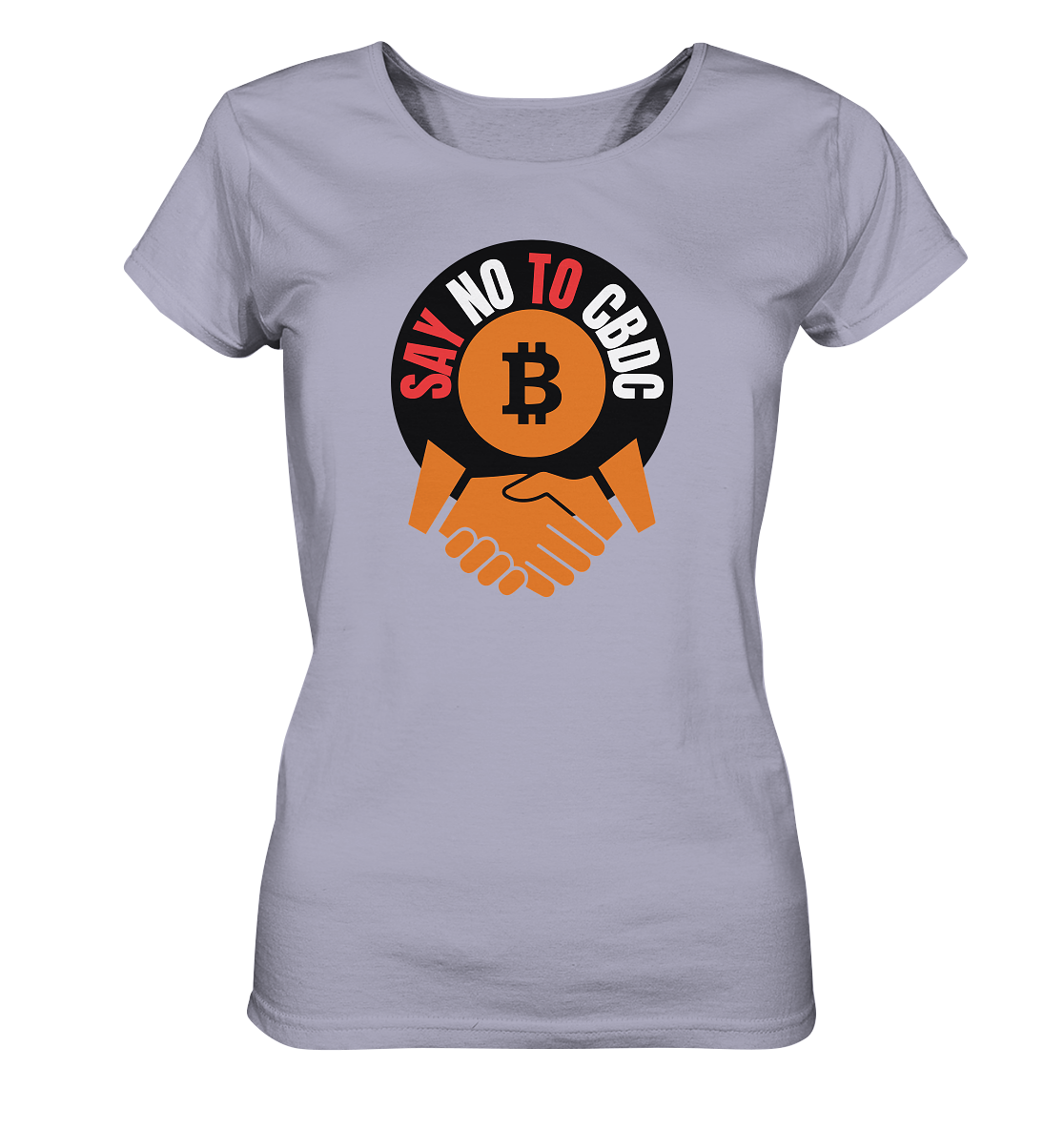 SAY NO TO CBDC - handshake (Ladies Collection 21% Rabatt bis zum Halving 2024)  - Ladies Organic Shirt