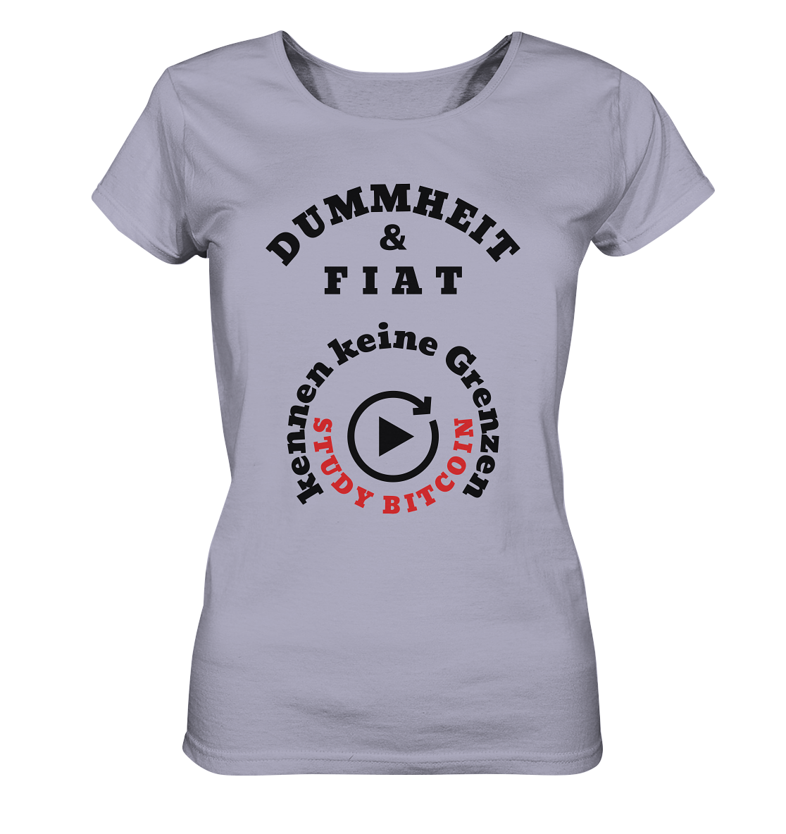 DUMMHEIT & FIAT kennen keine Grenzen - STUDY BITCOIN (rund in rund) # ENDLOS-PLAYBUTTON - Ladies Collection 21% Rabatt bis zum Halving 2024  - Ladies Organic Shirt