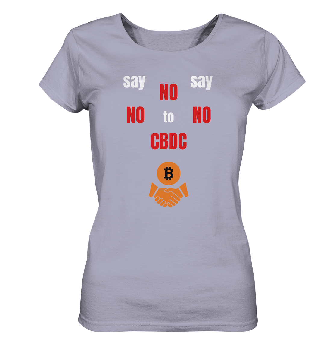 SAY NO NO NO to CBDC - (Ladies Collection 21% Rabatt bis zum Halving 2024) - Ladies Organic Shirt