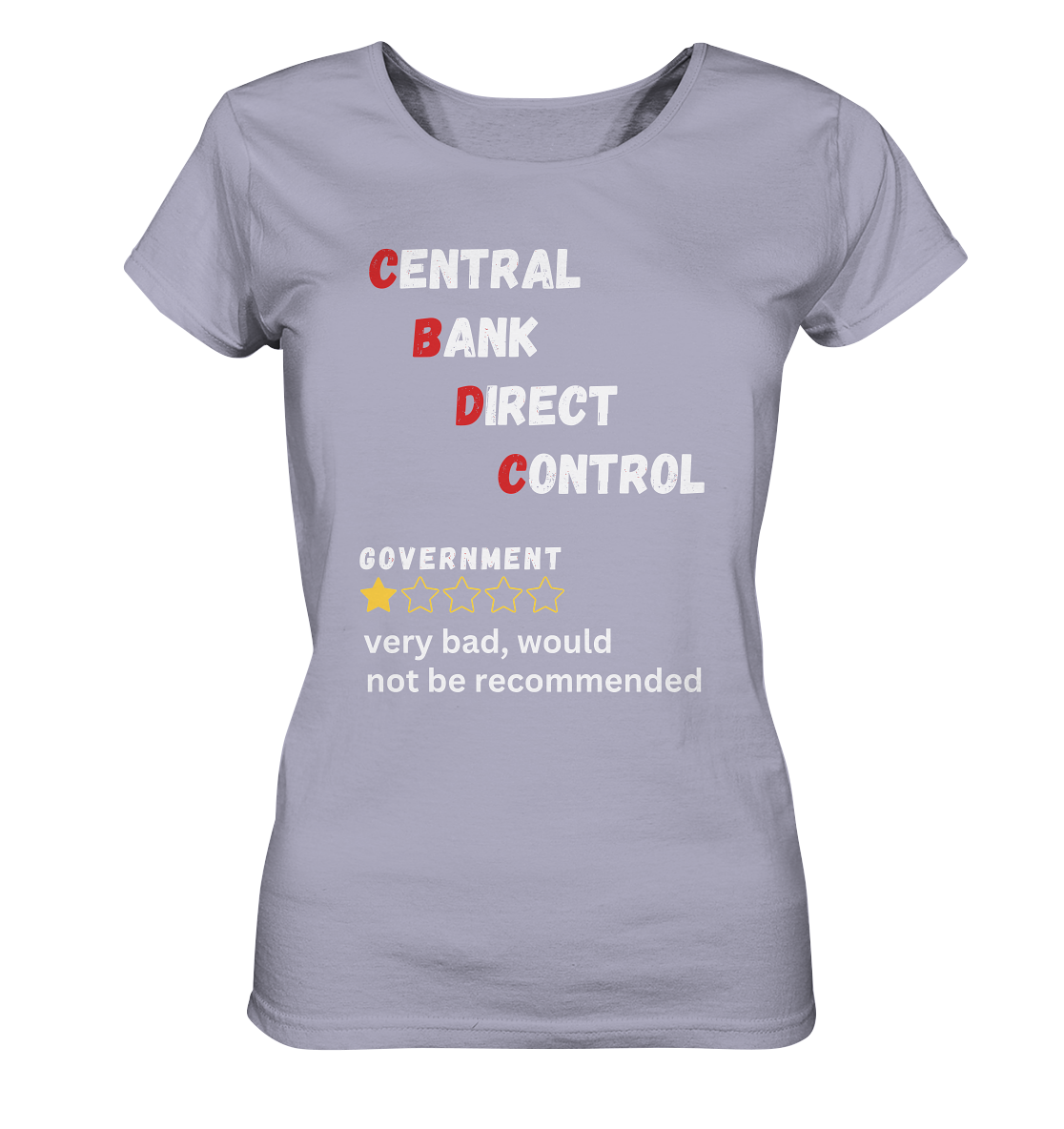 CENTRAL BANK DIRECT CONTROL - Government... not be recommended (Ladies Collection 21% Rabatt bis zum Halving 2024)  - Ladies Organic Shirt
