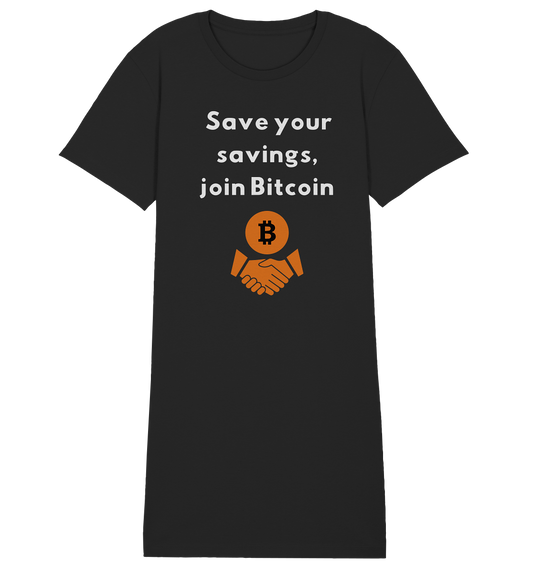 Save your savings join Bitcoin (Ladies Collection 21% Rabatt bis zum Halving 2024) - Ladies Organic Shirt Dress