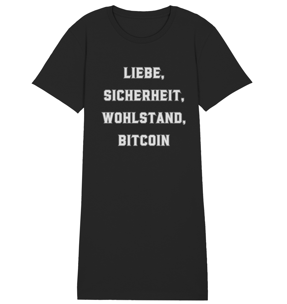 LIEBE, SICHERHEIT, WOHLSTAND, BITCOIN - Ladies Collection  - Ladies Organic Shirt Dress