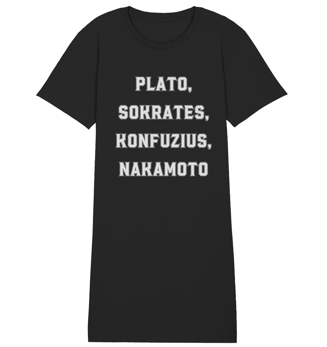 PLATO, SOKRATES, KONFUZIUS, NAKAMOTO - Ladies Collection - Ladies Organic Shirt Dress