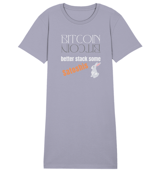BITCOIN better stack some Satoshis - LADIES COLLECTION 21% automat. Rabatt bis zum Halving 2024  - Ladies Organic Shirt Dress
