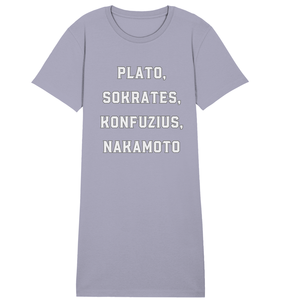 PLATO, SOKRATES, KONFUZIUS, NAKAMOTO - Ladies Collection - Ladies Organic Shirt Dress
