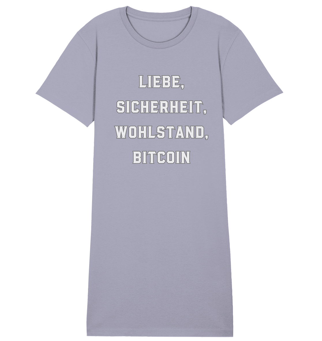 LIEBE, SICHERHEIT, WOHLSTAND, BITCOIN - Ladies Collection  - Ladies Organic Shirt Dress