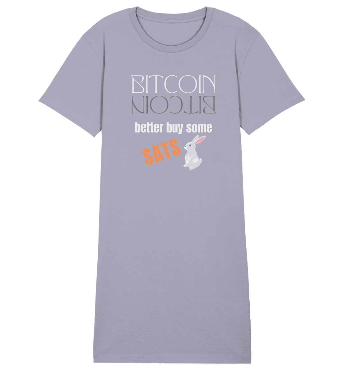 BITCOIN better buy some SATS (Spiegelschrift & Bunny) - LADIES COLLECTION 21% automat. Rabatt bis zum Halving 2024  - Ladies Organic Shirt Dress