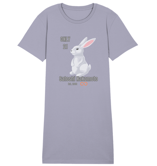 SATOSHI NAKAMOTO Est. 2009 (unendlich) ONLY 21- LADIES COLLECTION 21% automat. Rabatt bis zum Halving 2024  - Ladies Organic Shirt Dress