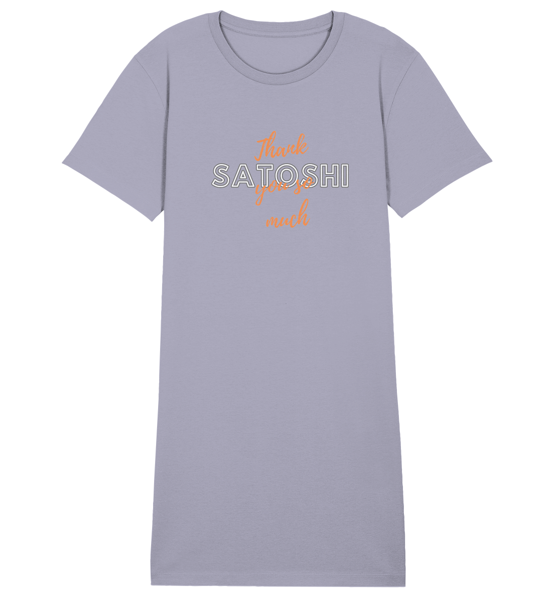 THANK YOU SO MUCH SATOSHI (Version Chaos) - LADIES COLLECTION 21% automat. Rabatt bis zum Halving 2024   - Ladies Organic Shirt Dress