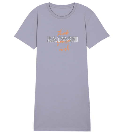 THANK YOU SO MUCH SATOSHI (Version Chaos) - LADIES COLLECTION 21% automat. Rabatt bis zum Halving 2024   - Ladies Organic Shirt Dress