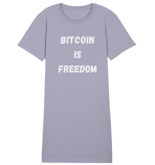 BITCOIN IS FREEDOM - LADIES COLLECTION 21% automat. Rabatt bis zum Halving 2024  - Ladies Organic Shirt Dress