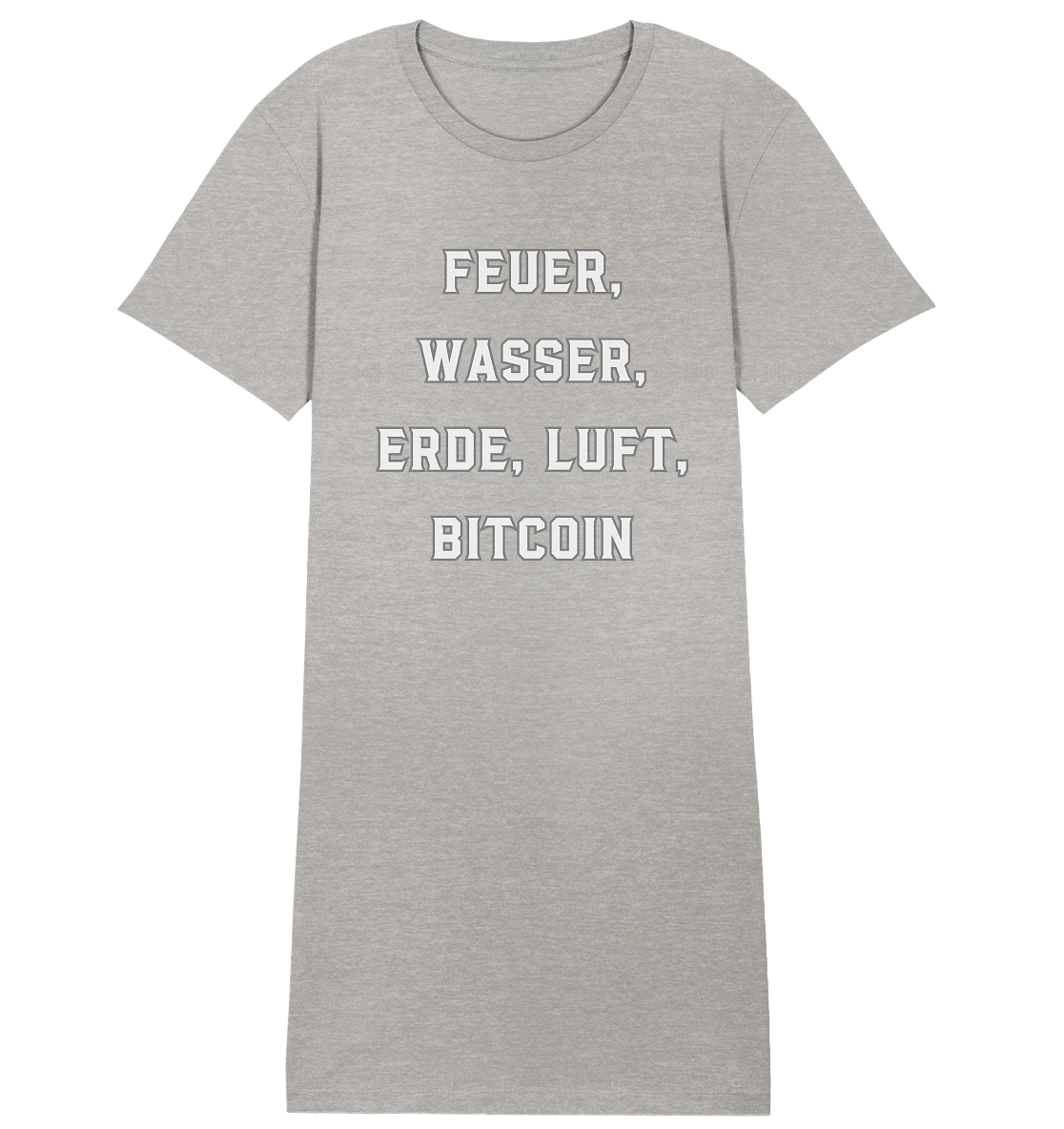 FEUER, WASSER, ERDE, LUFT, BITCOIN- Ladies Collection  - Ladies Organic Shirt Dress