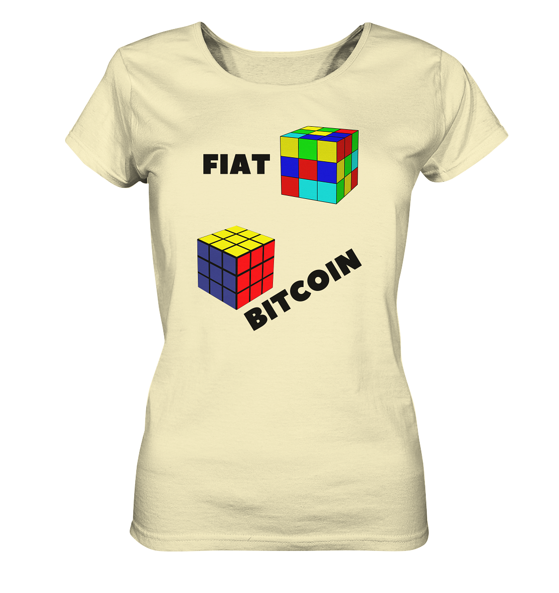 FIAT Cube Bitcoin Cube (Ladies Collection 21% Rabatt bis zum Halving 2024)   - Ladies Organic Shirt