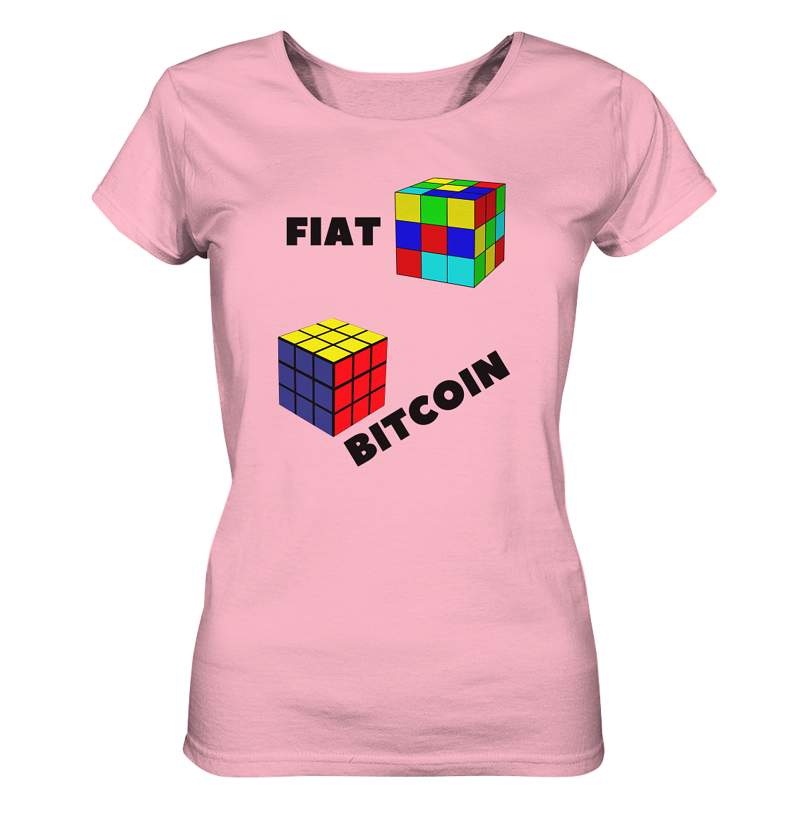 FIAT Cube Bitcoin Cube (Ladies Collection 21% Rabatt bis zum Halving 2024)   - Ladies Organic Shirt
