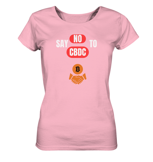 SAY NO TO CBDC - DEFIANCE handshake (Ladies Collection 21% Rabatt bis zum Halving 2024) - Ladies Organic Shirt