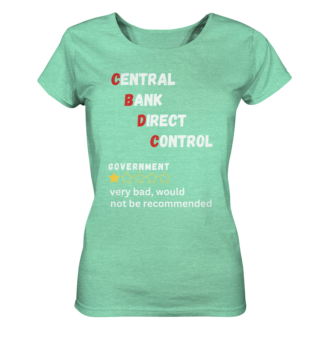 CENTRAL BANK DIRECT CONTROL - Government... not be recommended (Ladies Collection 21% Rabatt bis zum Halving 2024)  - Ladies Organic Shirt (meliert)