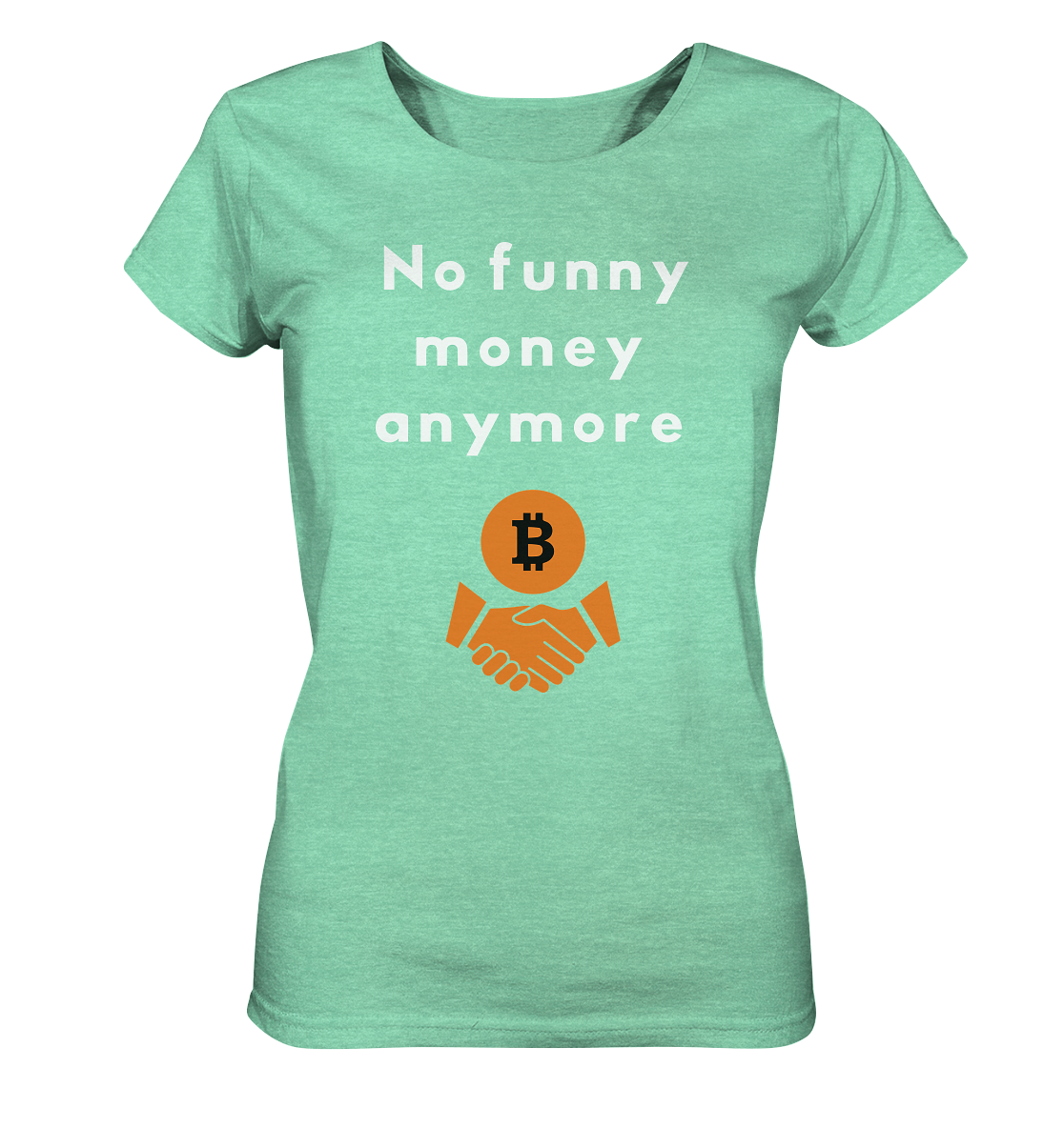 No funny money anymore (Ladies Collection 21% Rabatt bis zum Halving 2024) - Ladies Organic Shirt (meliert)
