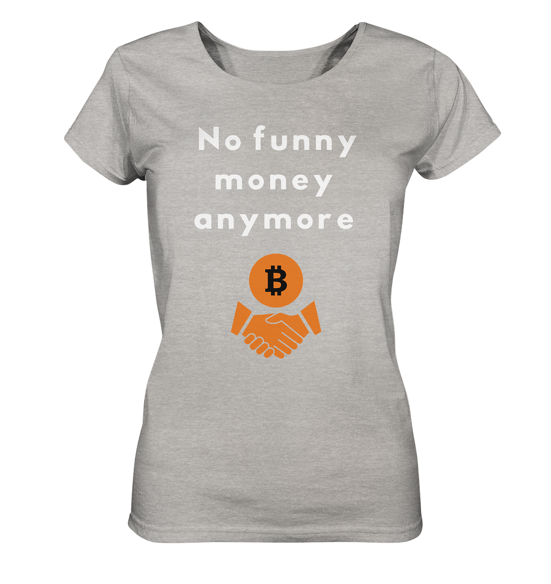 No funny money anymore (Ladies Collection 21% Rabatt bis zum Halving 2024) - Ladies Organic Shirt (meliert)
