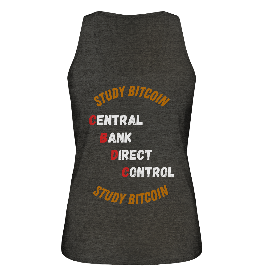 CENTRAL BANK DIRECT CONTROL - STUDY BITCOIN (Ladies Collection 21% Rabatt bis zum Halving 2024)   - Ladies Organic Tank-Top