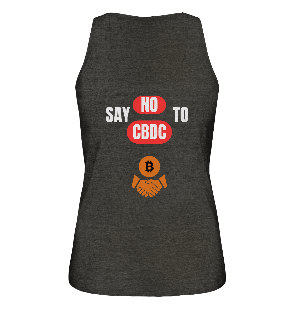 SAY NO TO CBDC - DEFIANCE handshake (Ladies Collection 21% Rabatt bis zum Halving 2024) - Ladies Organic Tank-Top