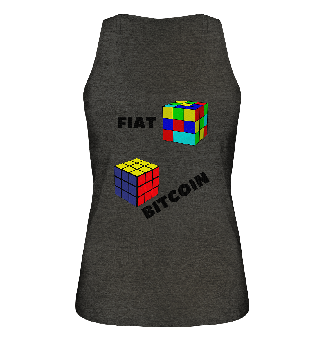 FIAT Cube Bitcoin Cube (Ladies Collection 21% Rabatt bis zum Halving 2024)   - Ladies Organic Tank-Top