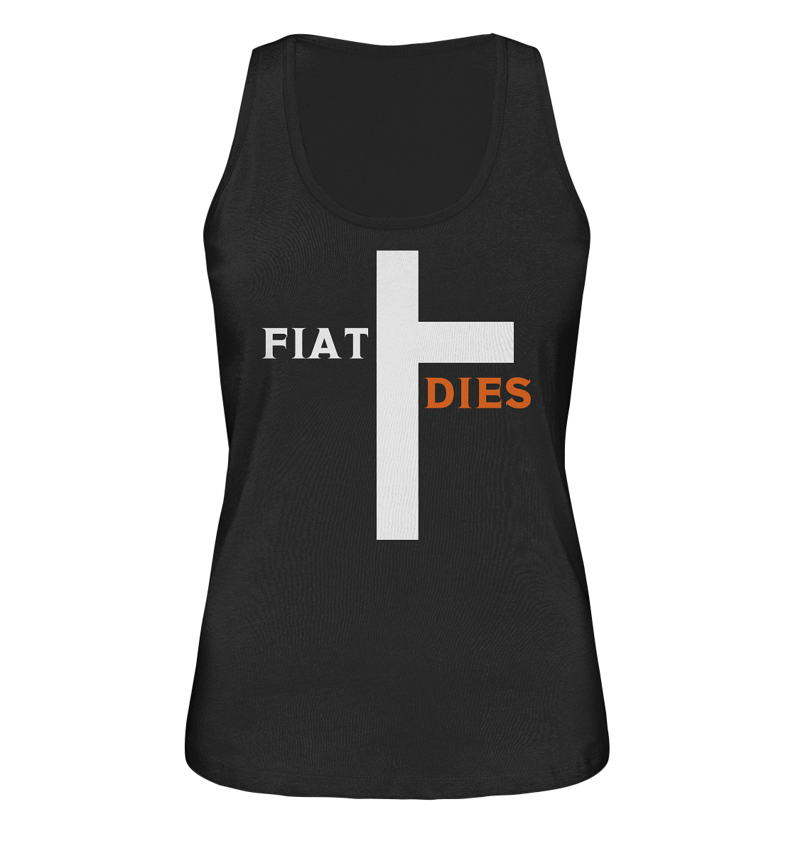 FIAT DIES (weiss / orange) - Ladies Collection - Ladies Organic Tank-Top