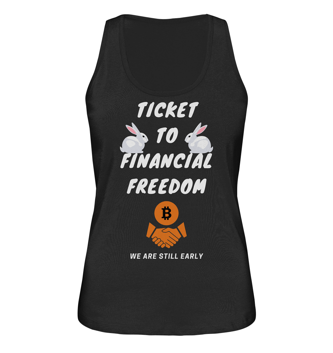 TICKET TO FINANCIAL FREEDOM - rabbit version (Ladies Collection 21% Rabatt bis zum Halving 2024) - Ladies Organic Tank-Top