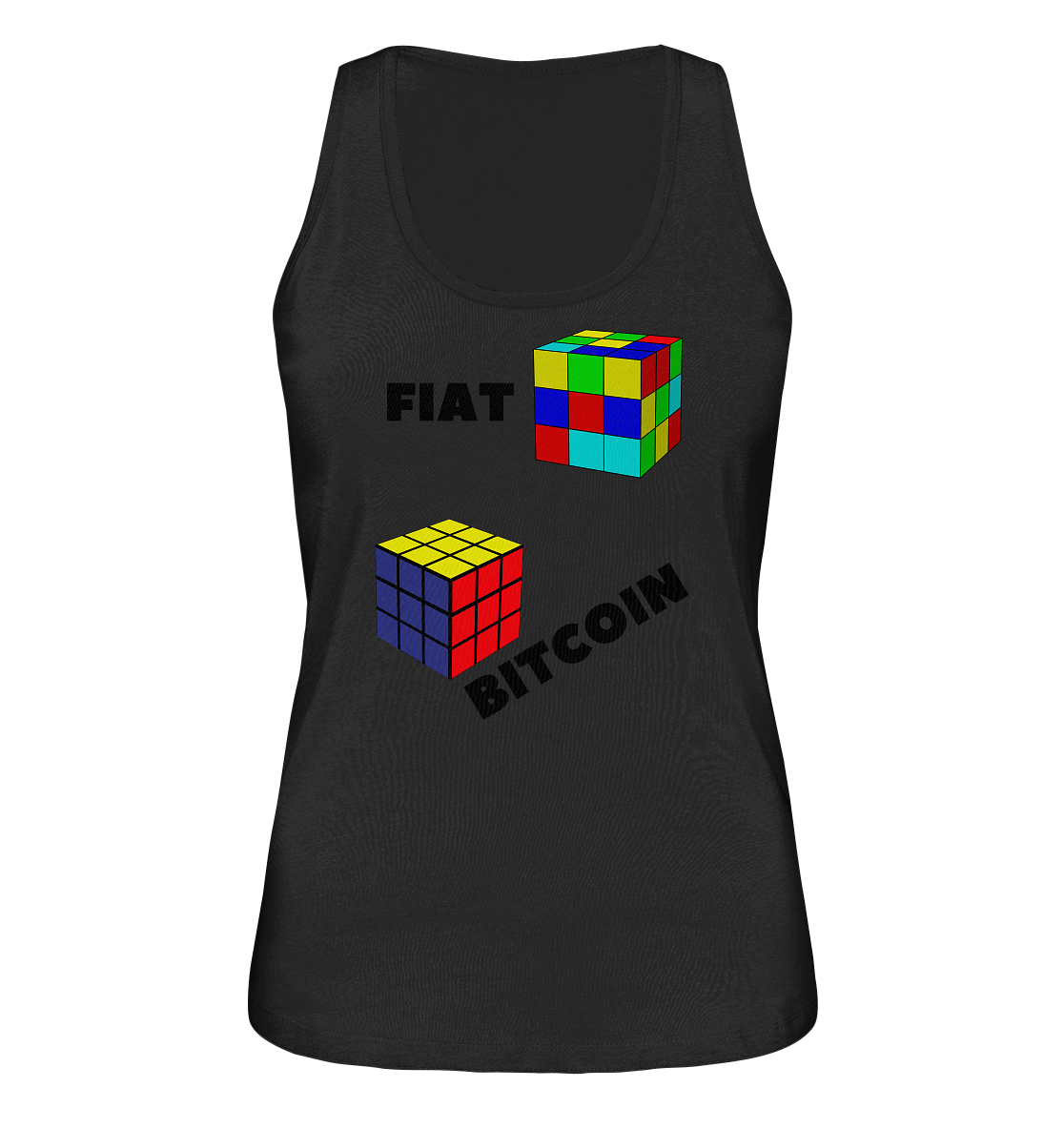 FIAT Cube Bitcoin Cube (Ladies Collection 21% Rabatt bis zum Halving 2024)   - Ladies Organic Tank-Top