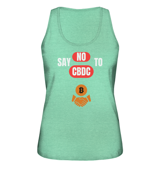 SAY NO TO CBDC - DEFIANCE handshake (Ladies Collection 21% Rabatt bis zum Halving 2024) - Ladies Organic Tank-Top