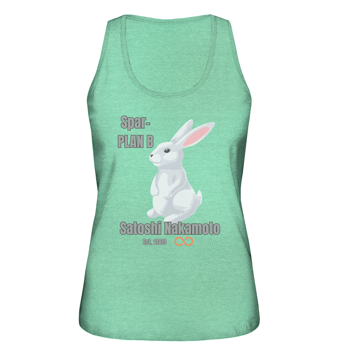 Spar-PLAN B SATOSHI NAKAMOTO Est. 2009 (unendlich) - LADIES COLLECTION 21% automat. Rabatt bis zum Halving 2024  - Ladies Organic Tank-Top