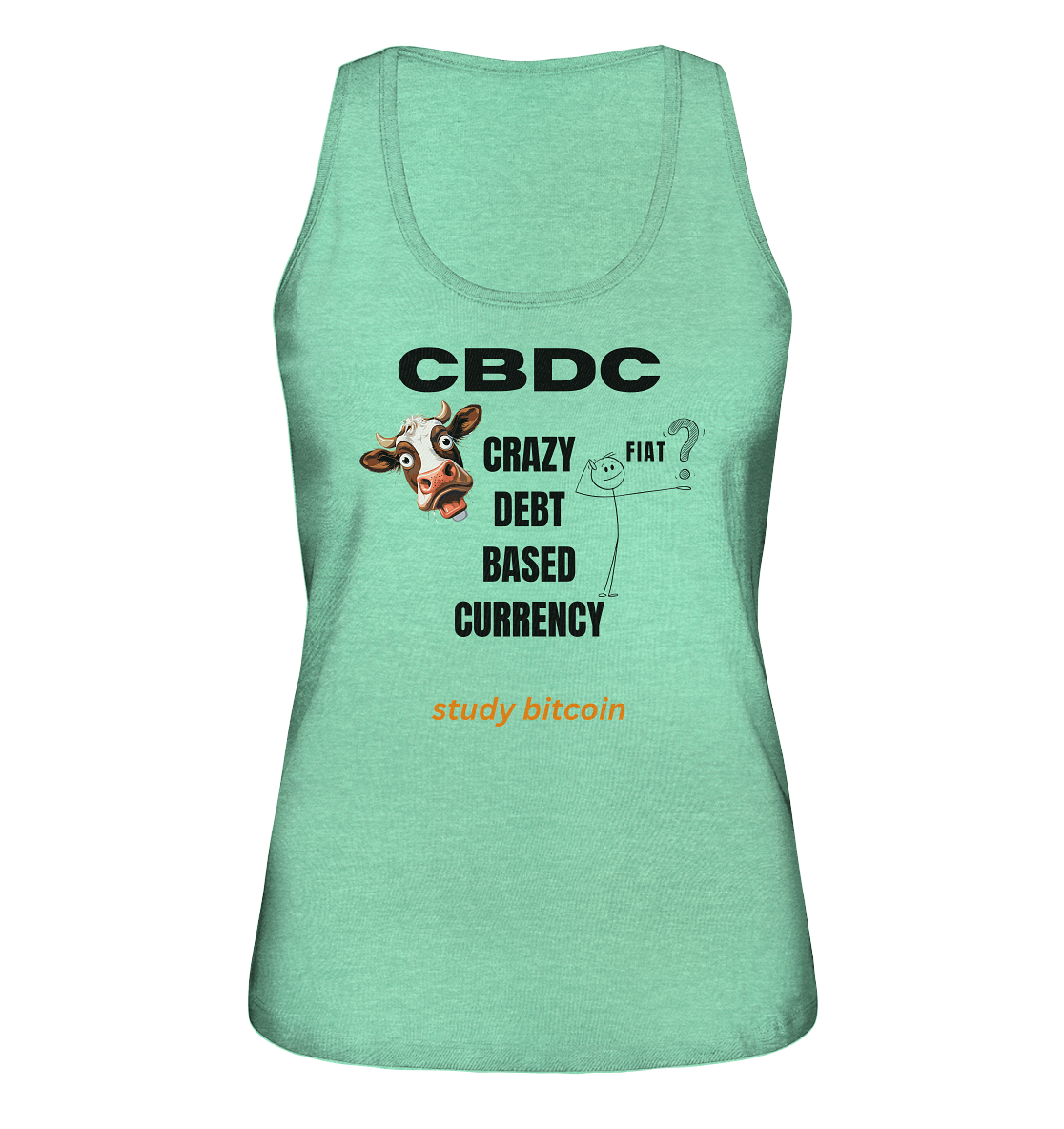 CBDC - CRAZY DEBT BASED CURRENCY - study bitcoin (Ladies Collection 21% Rabatt bis zum Halving 2024) - Ladies Organic Tank-Top