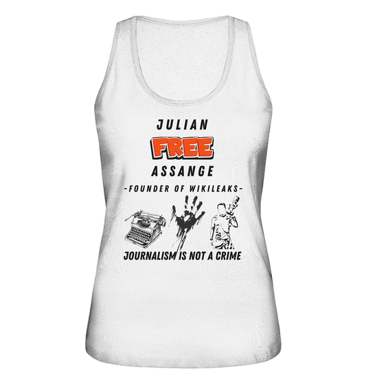 FREE JULIAN ASSANGE - FOUNDER OF WIKILEAKS - JOURNALISM IS NOT A CRIME (3 Grafiken) - Ladies Collection 21% Rabatt bis zum Halving 2024) - Ladies Organic Tank-Top