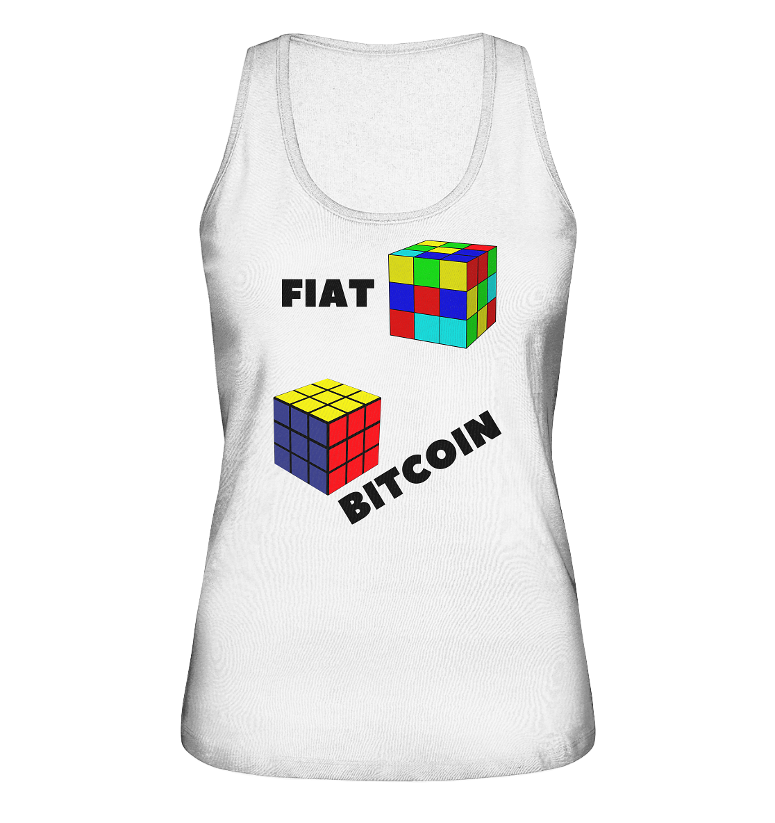 FIAT Cube Bitcoin Cube (Ladies Collection 21% Rabatt bis zum Halving 2024)   - Ladies Organic Tank-Top