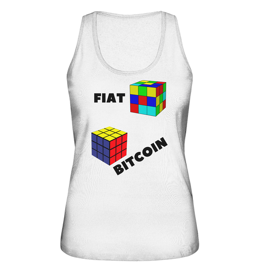 FIAT Cube Bitcoin Cube (Ladies Collection 21% Rabatt bis zum Halving 2024)   - Ladies Organic Tank-Top