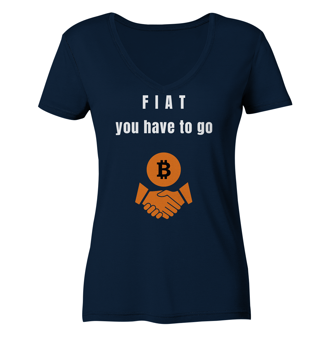 FIAT you have to go (Ladies Collection 21% Rabatt bis zum Halving 2024)  - Ladies Organic V-Neck Shirt