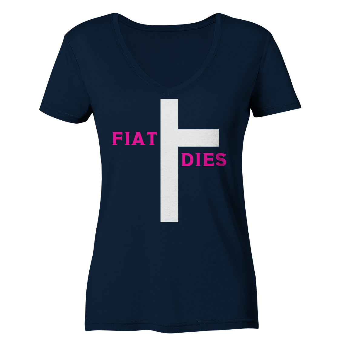 FIAT DIES (pink / pink) - Ladies Collection  - Ladies Organic V-Neck Shirt