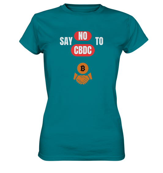 SAY NO TO CBDC - DEFIANCE handshake (Ladies Collection 21% Rabatt bis zum Halving 2024) - Ladies Premium Shirt