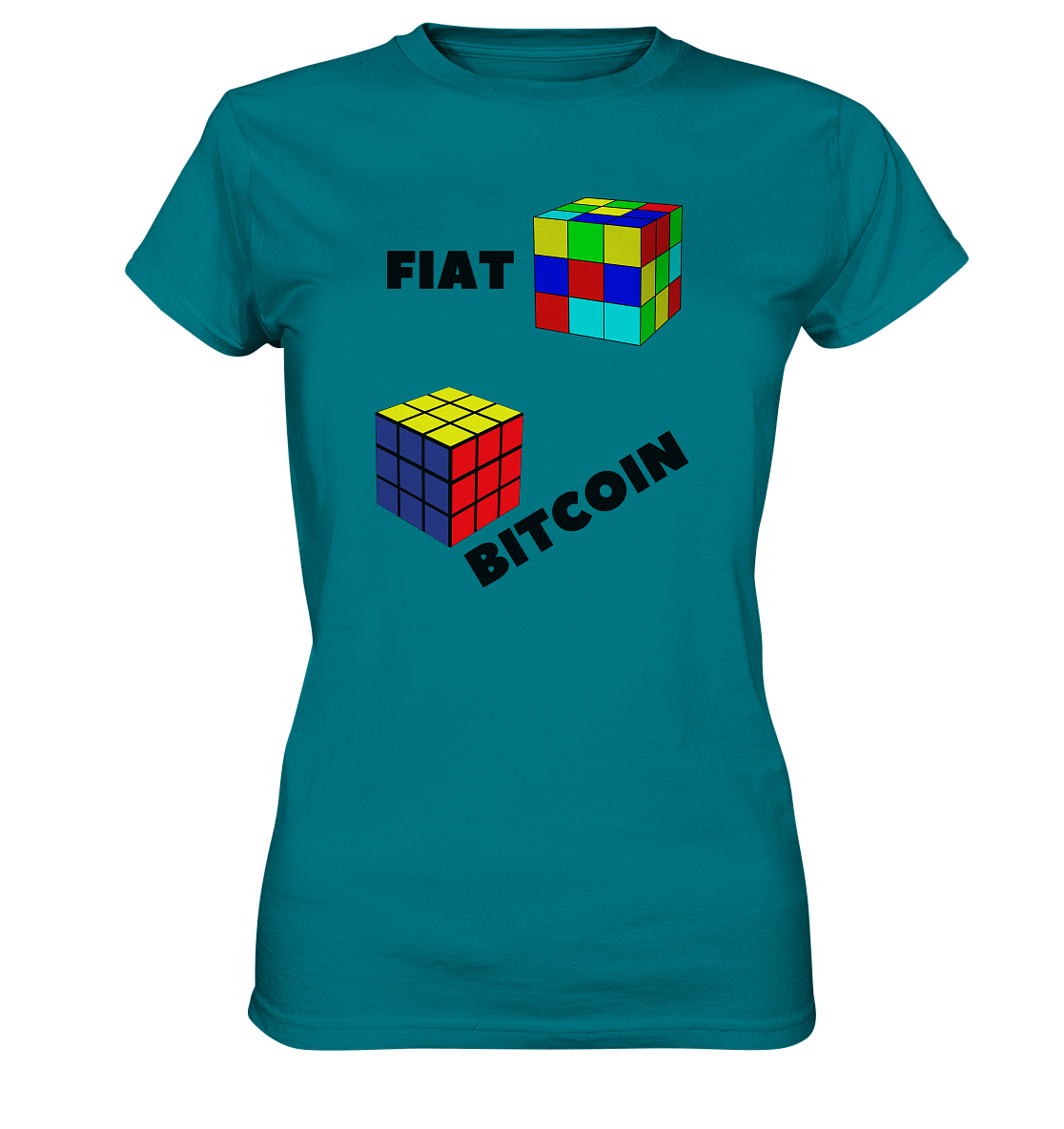 FIAT Cube Bitcoin Cube (Ladies Collection 21% Rabatt bis zum Halving 2024)   - Ladies Premium Shirt