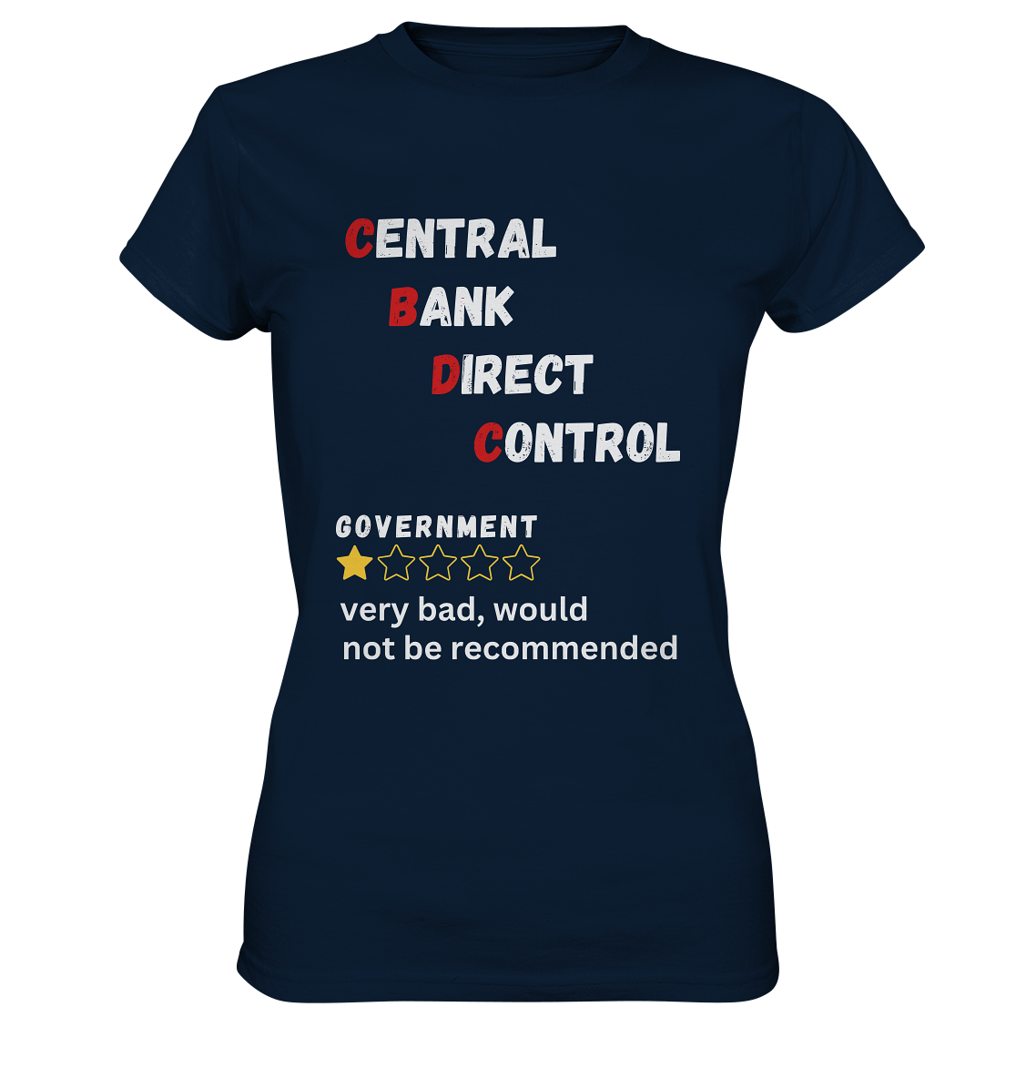 CENTRAL BANK DIRECT CONTROL - Government... not be recommended (Ladies Collection 21% Rabatt bis zum Halving 2024)  - Ladies Premium Shirt