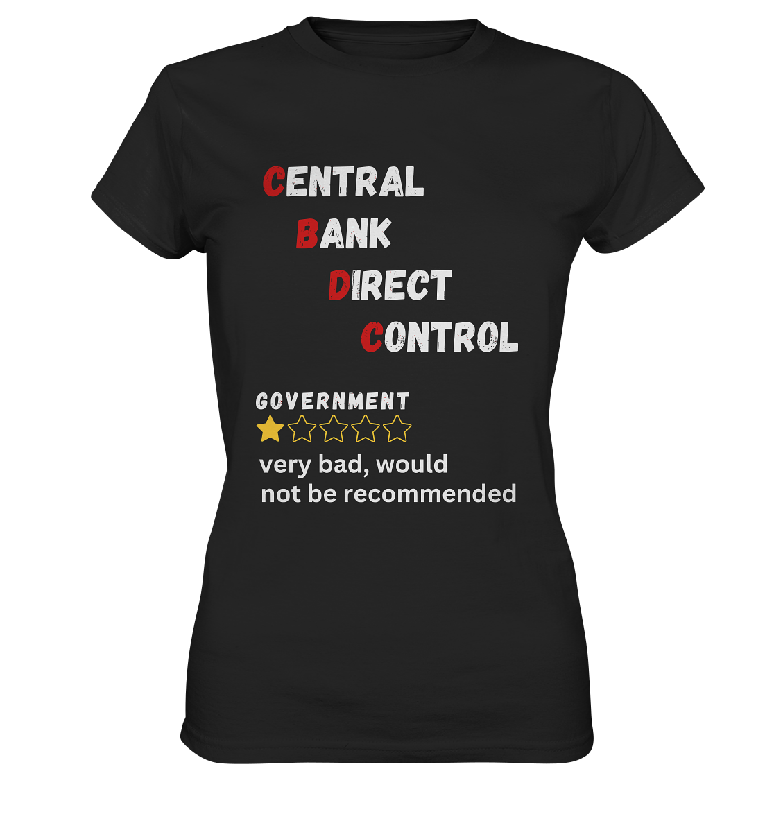 CENTRAL BANK DIRECT CONTROL - Government... not be recommended (Ladies Collection 21% Rabatt bis zum Halving 2024)  - Ladies Premium Shirt