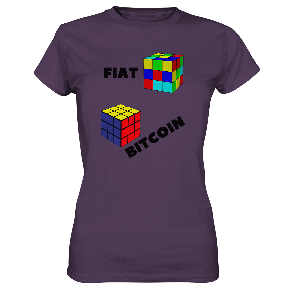 FIAT Cube Bitcoin Cube (Ladies Collection 21% Rabatt bis zum Halving 2024)   - Ladies Premium Shirt
