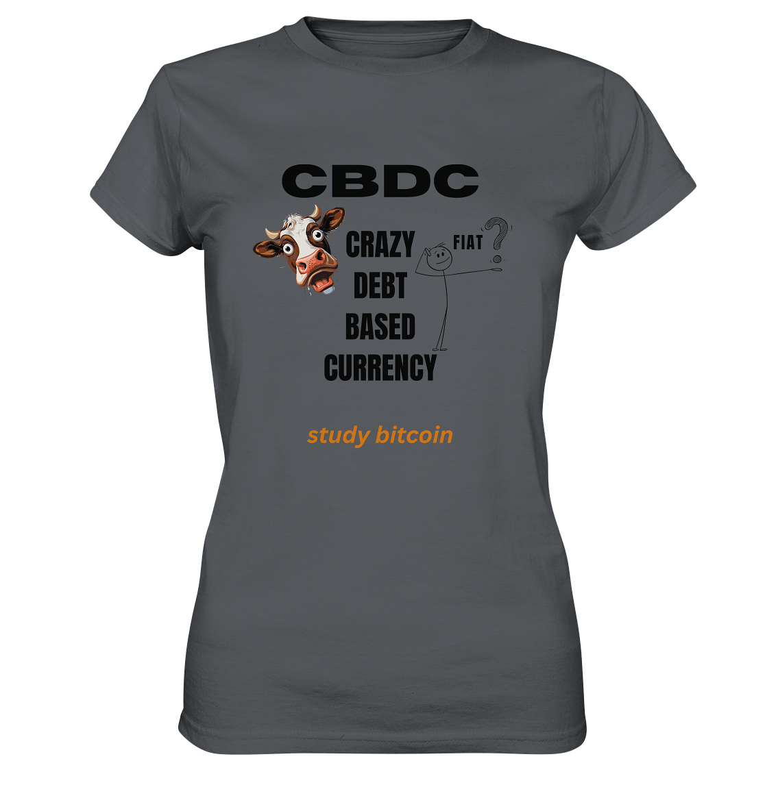 CBDC - CRAZY DEBT BASED CURRENCY - study bitcoin (Ladies Collection 21% Rabatt bis zum Halving 2024) - Ladies Premium Shirt