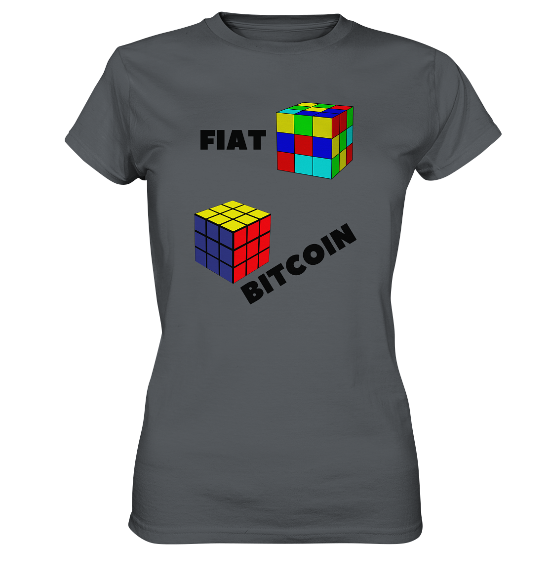 FIAT Cube Bitcoin Cube (Ladies Collection 21% Rabatt bis zum Halving 2024)   - Ladies Premium Shirt