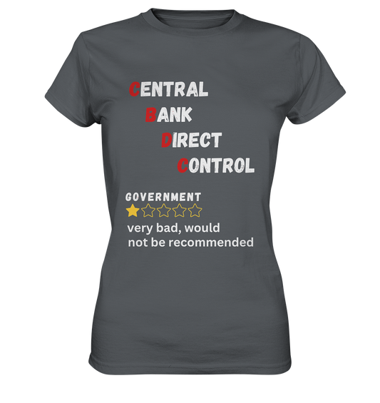 CENTRAL BANK DIRECT CONTROL - Government... not be recommended (Ladies Collection 21% Rabatt bis zum Halving 2024)  - Ladies Premium Shirt